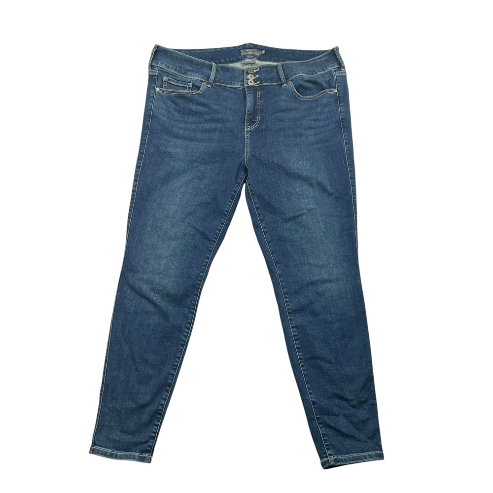 Torrid Jegging Women 20R Blue Super Soft Triple Button Stretch Skinny Pants